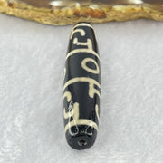 Natural Powerful Tibetan Old Oily Agate 3 Eyed Dharma Vajra Dzi Bead Heavenly Master (Tian Zhu) 三眼金刚杵天珠 15.33g 59.1 by 12.9mm - Huangs Jadeite and Jewelry Pte Ltd