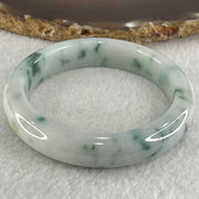 Type A Light Green Lavender with Blueish Green and Yellow Piao Hua Jadeite Bangle 49.56g Internal Diameter 52.5mm 11.7 by 8.2mm (Very Slight Internal Line) - Huangs Jadeite and Jewelry Pte Ltd