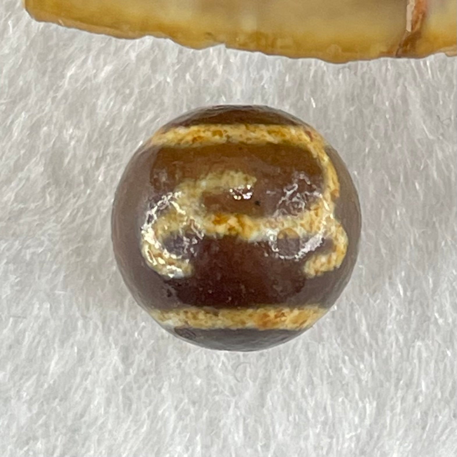 Natural Powerful Tibetan Old Oily Agate Ruyi Dzi Bead Heavenly Master (Tian Zhu) 如意天珠 1.56g 10.4 by 10.5mm - Huangs Jadeite and Jewelry Pte Ltd