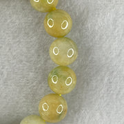 Natural Type A Yellow Jadeite Round Shape Beads Bracelet 61.35g 16.5cm 13mm 16 Beads (Burned) - Huangs Jadeite and Jewelry Pte Ltd