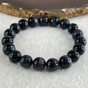 Natural Blue Tiger Eye Quartz Beads Bracelet 29.06g 16.5cm 10.5mm 19 Beads - Huangs Jadeite and Jewelry Pte Ltd