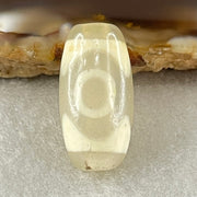 Natural Powerful Tibetan Old Oily Agate 3 Eyes Dzi Bead Heavenly Master (Tian Zhu) 三眼天诛 2.90g 19.8 by 10.2mm - Huangs Jadeite and Jewelry Pte Ltd