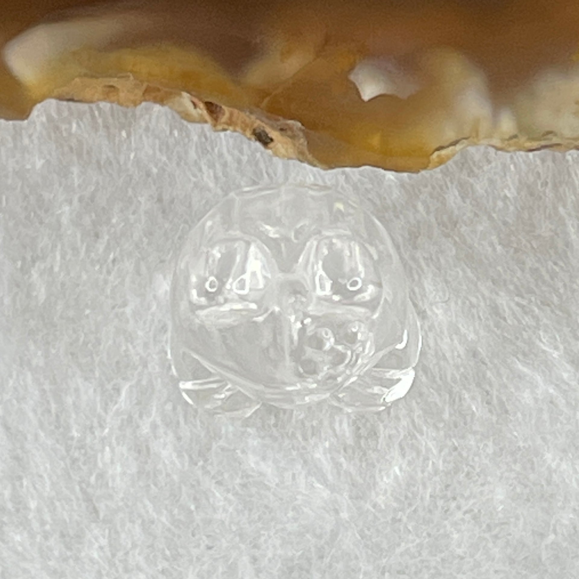 Natural Clear Quartz Labubu Charm Display 3.24g 19.4 by 12.1 by 10.5m - Huangs Jadeite and Jewelry Pte Ltd