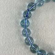 Good Grade Natural Blue Topaz Beads Bracelet 36.55g 15cm 10.3mm 19 Beads - Huangs Jadeite and Jewelry Pte Ltd