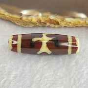 Natural Powerful Tibetan Old Oily Agate Patina Guiren Tairen Human Dzi Bead Totem Amulet Heavenly Master (Tian Zhu) 贵人天诛 8.49g 38.2 by 12.0mm - Huangs Jadeite and Jewelry Pte Ltd