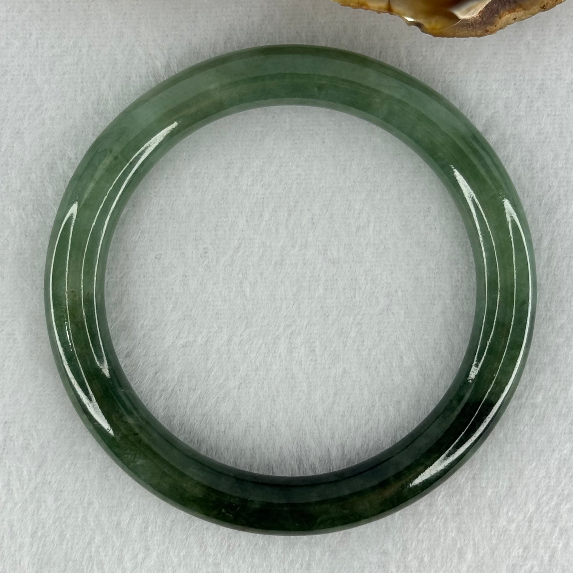 Type A Blueish Green Jadeite Bangle Internal Diameter 51.0mm 31.55g 8.0 by 8.3mm (Slight Internal Lines) - Huangs Jadeite and Jewelry Pte Ltd