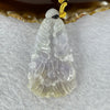 Type A Lavender with Yellowish Green Jadeite Cabbage Pendent 42.38g 61.0 by 34.1 by 14.2 mm - Huangs Jadeite and Jewelry Pte Ltd