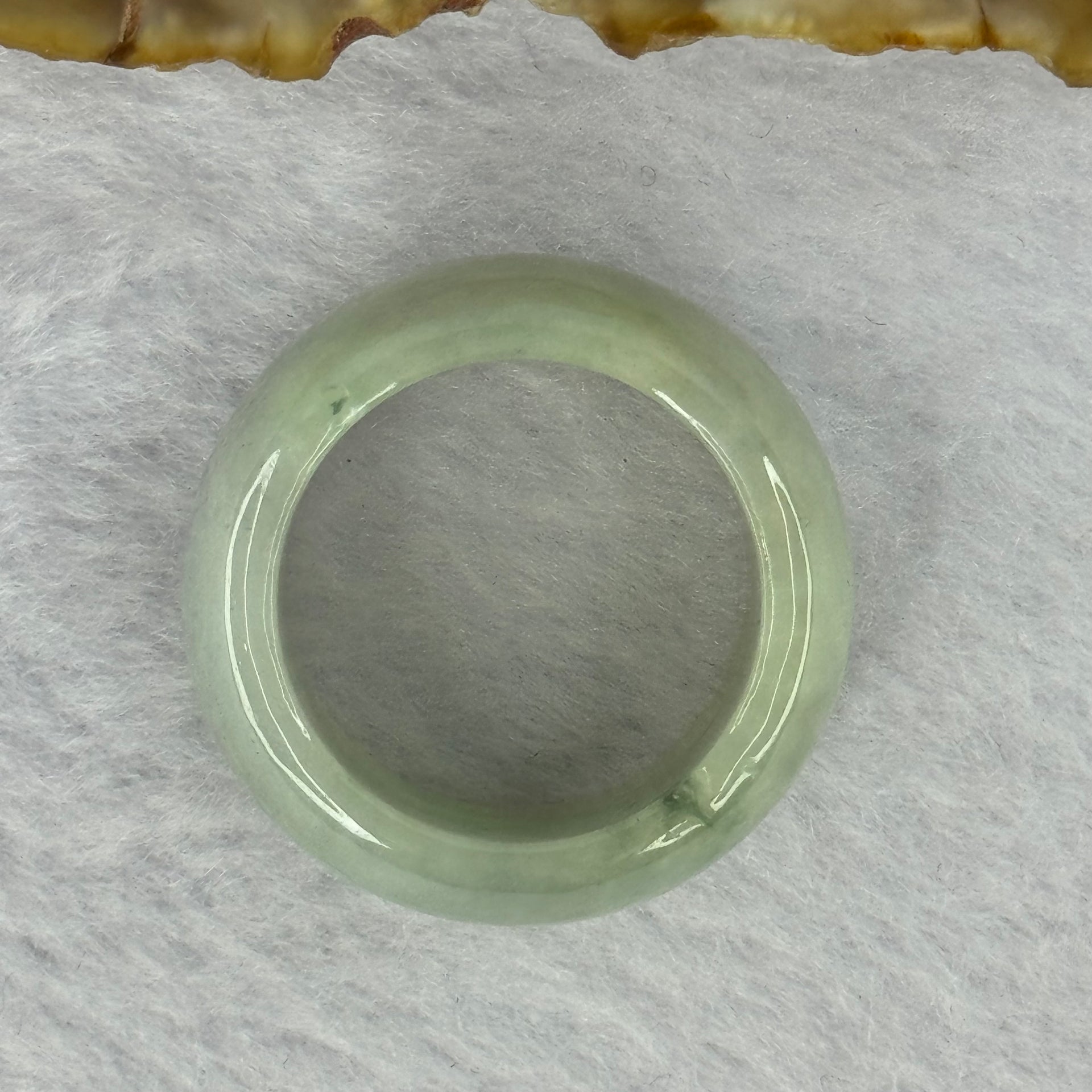 Type A Green with Lavender Jadeite Ring 11.09g 12.8 by 4.5mm US10.5 HK23.5 (Slight External Rough? - Huangs Jadeite and Jewelry Pte Ltd