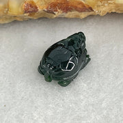 Good Grade Type A Translucent Black Jadeite Dragon Turtle Charm Pendant 0.72g 10.9 by 7.1 by 5.3mm - Huangs Jadeite and Jewelry Pte Ltd