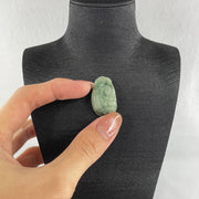 Natural Type A Green with Dark Green Jadeite Ruyi Pendant | Scepter of Wish Fulfillment & Leadership Talisman (5.22g | 29.1 x 17.3 x 5.6mm) - Huangs Jadeite and Jewelry Pte Ltd