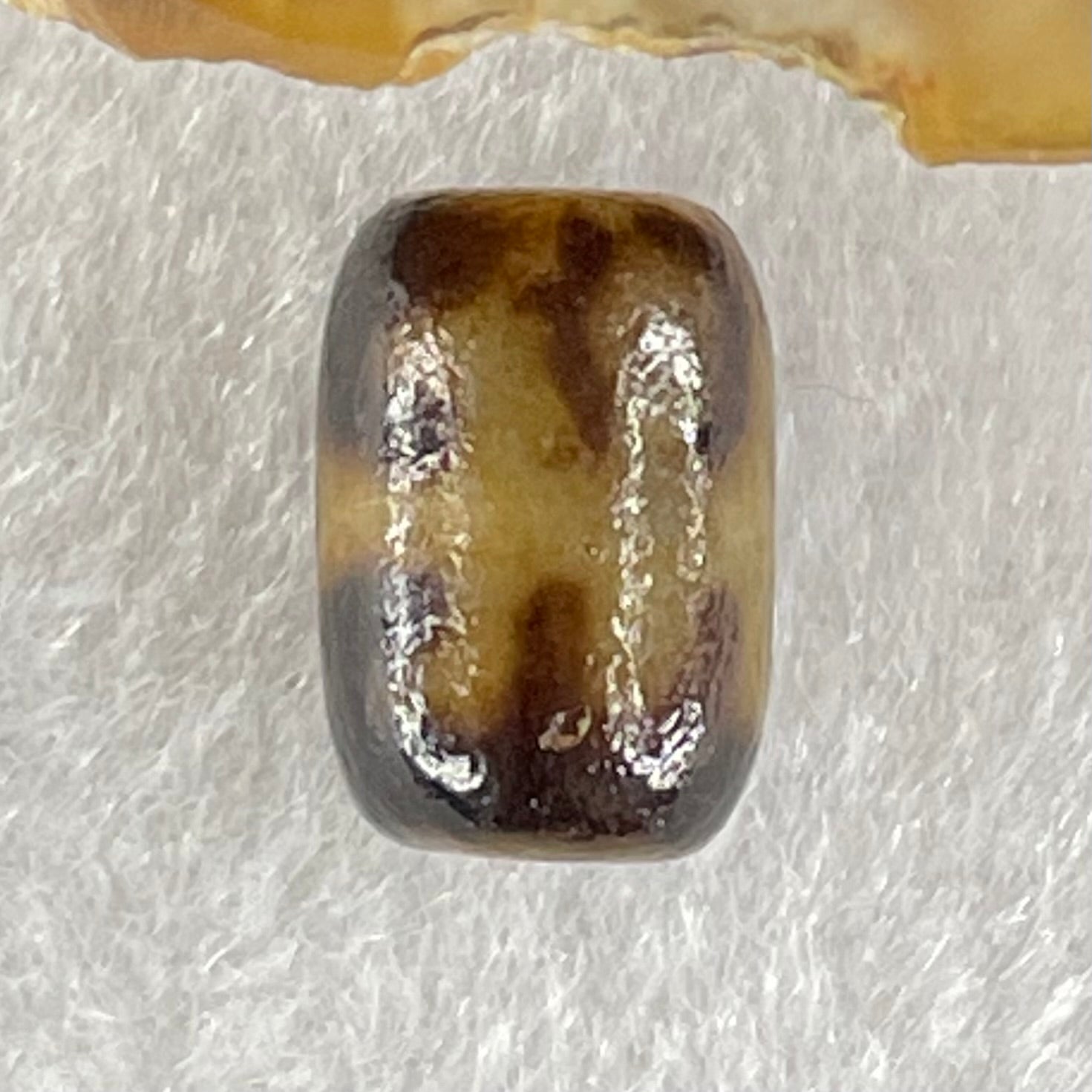 Natural Powerful Tibetan Old Oily Agate Patina Guiren Tairen Human Dzi Bead Totem Amulet Heavenly Master (Tian Zhu) 贵人天诛 1.64g 13.1 by 8.8mm - Huangs Jadeite and Jewelry Pte Ltd