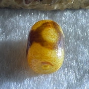 Natural Powerful Tibetan Old Oily Agate 3 Eyes Dzi Bead Heavenly Master (Tian Zhu) 三眼天诛 1.43g 12.0 by 8.6mm - Huangs Jadeite and Jewelry Pte Ltd