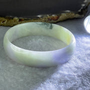 Type A Lavender and Green Jadeite Bangle Internal Diameter 52.0mm 24.79g 13.4 by 4.1mm (External Rough) - Huangs Jadeite and Jewelry Pte Ltd