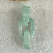 Type A Blueish Green with Faint White Jadeite Rolo Link Chain for Setting 2.54g 14.8 by 10.4 by 3.7mm - Huangs Jadeite and Jewelry Pte Ltd