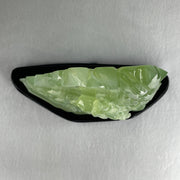 Natural Semi Icy Green Serpentine 5 Deers on Shanshui with Wooden Stand Display 1,293.6g 205.0 by 72.0 by 215.0mm - Huangs Jadeite and Jewelry Pte Ltd