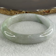 Type A Light Lavender Green Jadeite Bangle 53.33g Internal Diameter 59.3mm 12.3 by 7.6mm (Slight External Line - Huangs Jadeite and Jewelry Pte Ltd