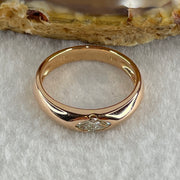 Natural Marquise Shape Diamond in 18K Rose Gold Ring D0.24ct Total 4.85g US7 HK15 - Huangs Jadeite and Jewelry Pte Ltd