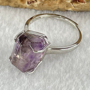 Natural Super 7 in S925 Sliver Ring (Adjustable Size) 3.77g 13.6 by 10.0 by 7.7mm - Huangs Jadeite and Jewelry Pte Ltd