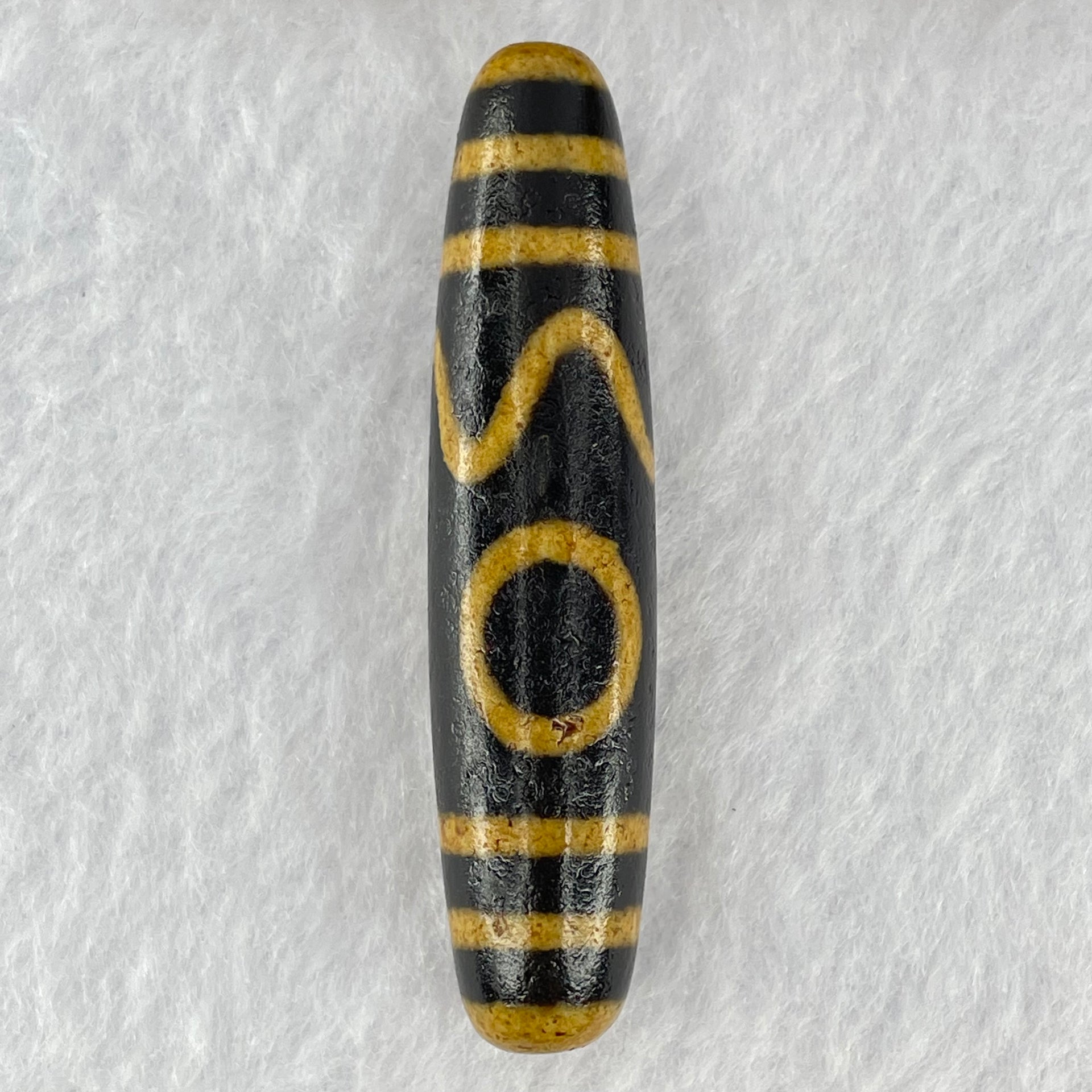 Natural Powerful Tibetan Agate 1 Eye Sky Door Long Dzi Bead Heavenly Master (Tian Zhu) 一眼天诛 15.00g 57.4 by 13.1mm - Huangs Jadeite and Jewelry Pte Ltd