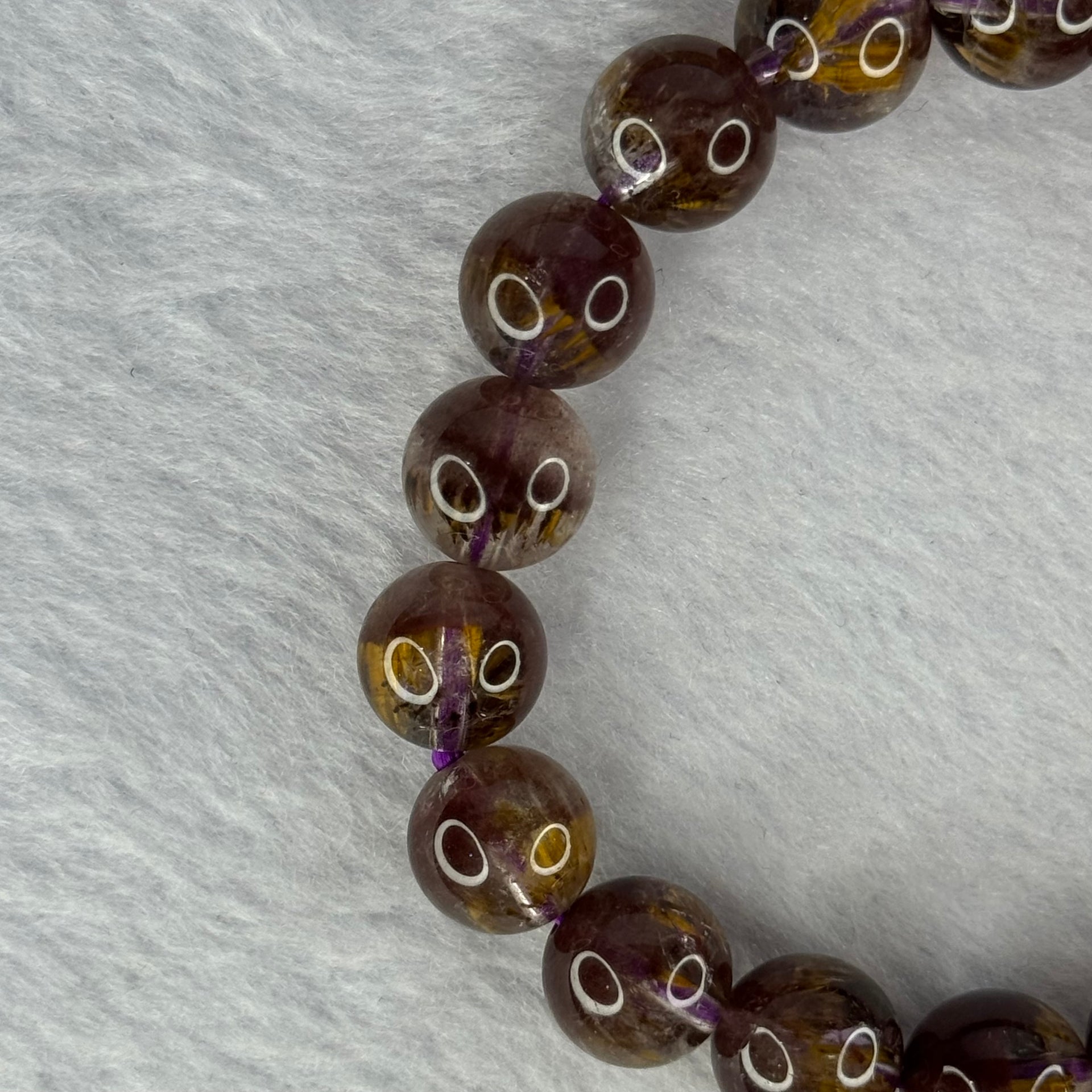 Very Good Grade Natural Auralite 23 Bracelet 天然激光23手链 34.21g 17cm 11.5mm 18 Beads - Huangs Jadeite and Jewelry Pte Ltd