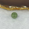 Type A Green with Dark Green Patch Jadeite Bead for Bracelet/Necklace/Earrings/Rings 4.00g 13.2mm - Huangs Jadeite and Jewelry Pte Ltd