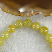 High Grade Natural Type A Intense Yellow Jadeite  Beads Bracelet 18.28g 15cm 7.8mm 24 Beads - Huangs Jadeite and Jewelry Pte Ltd