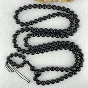 Natural Black Amber Beads Necklace 天然黑琥珀项链 39.36g 88cm 13.0mm 1 Bead 10mm 1 Bead 8.7mm 108 Beads - Huangs Jadeite and Jewelry Pte Ltd