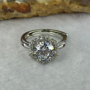 Cubic Zirconia in S925 Sliver Ring (Adjustable Size) 4.05g 8.5 by 4.0mm - Huangs Jadeite and Jewelry Pte Ltd