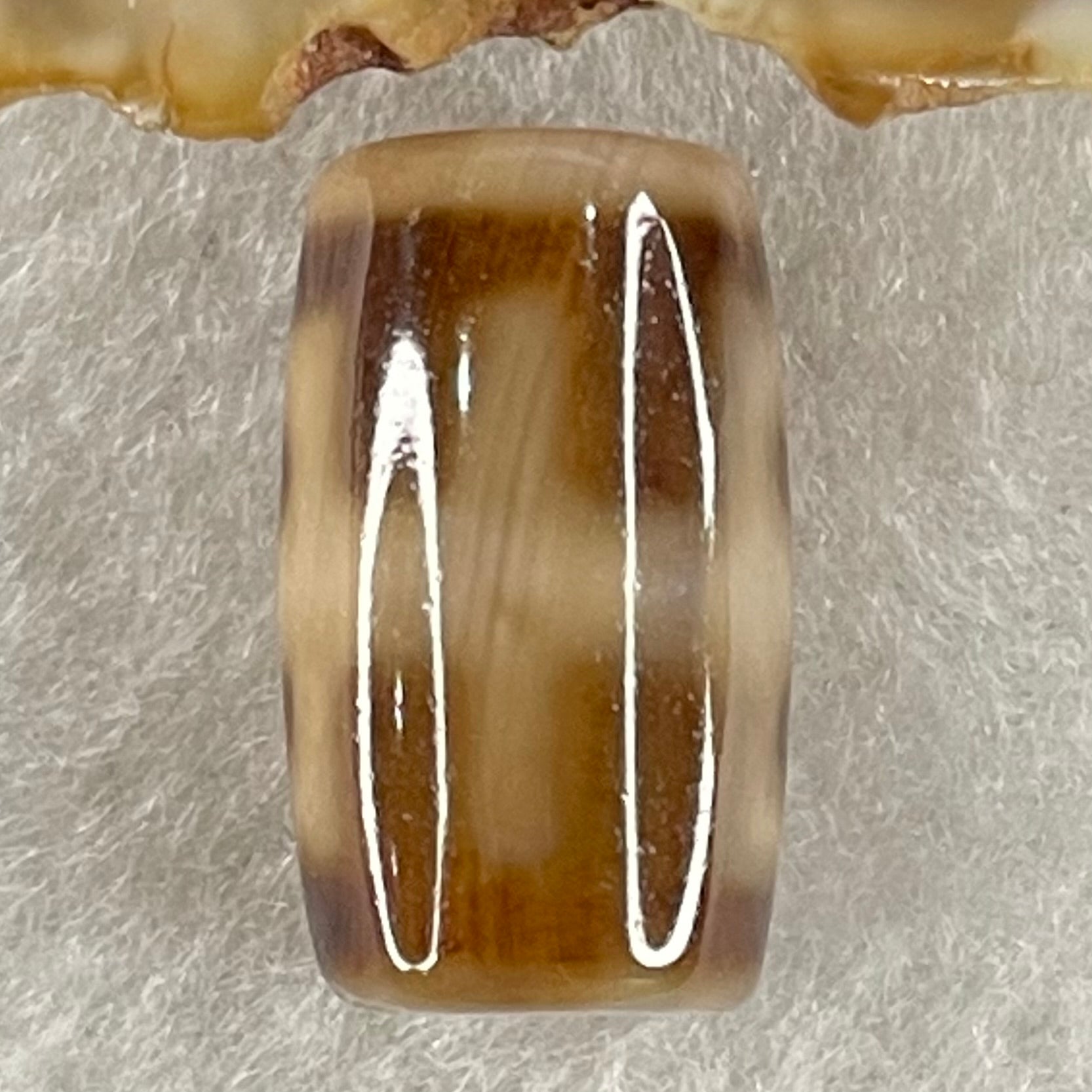 Natural Powerful Tibetan Old Oily Agate Patina Guiren Tairen Human Dzi Bead Totem Amulet Heavenly Master (Tian Zhu) 贵人天诛 4.72g 19.5 by 11.5mm - Huangs Jadeite and Jewelry Pte Ltd