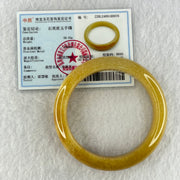 Yellowish Brown Sodium Feldspar Jade Bangle Internal Diameter 58.3mm 58.42g 14.0 by 10.2mm (Close to Perfect) - Huangs Jadeite and Jewelry Pte Ltd