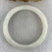 Natural Type A Light Green with Faint Lavender Jadeite Ruyi with Coins Bangle 51.57g Inner Diameter 54.3mm 13.4 by 8.2mm (Slight External Rough) - Huangs Jadeite and Jewelry Pte Ltd