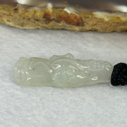 Type A Semi Icy Cai Shen Ye God of Fortune 4.93g 31.5 by 12.5 by 6.0mm - Huangs Jadeite and Jewelry Pte Ltd