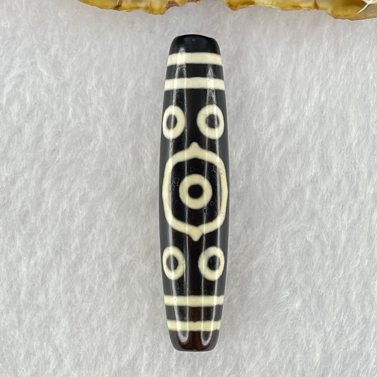 Natural Powerful Tibetan Old Oily Agate 11 Eyes Dzi Bead Heavenly Master (Tian Zhu) 十一眼天诛 15.10g 58.0 by 13.0mm - Huangs Jadeite and Jewelry Pte Ltd