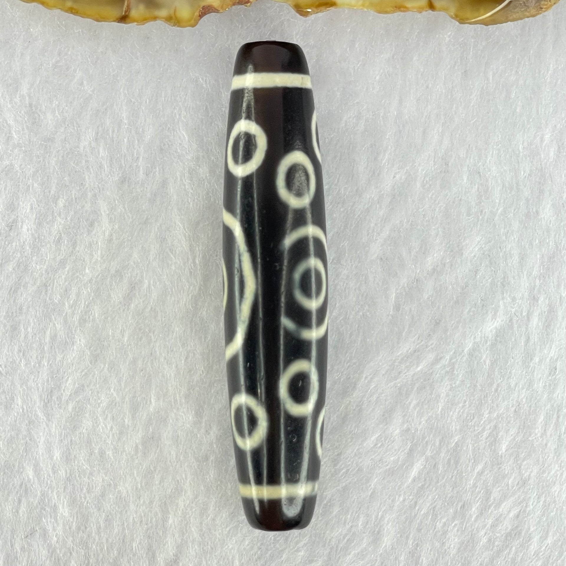 Natural Powerful Tibetan Old Oily Agate 13 Eyes Dzi Bead Heavenly Master (Tian Zhu) 十三眼天诛 14.03g 58.2 by 12.5mm - Huangs Jadeite and Jewelry Pte Ltd
