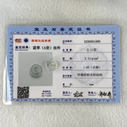 Type A Semi Icy Faint Lavender Green With Wuji Grey Jadeite Ping An Kou Donut Pendant/Charm 2.11g 13.2 by 5.9mm - Huangs Jadeite and Jewelry Pte Ltd
