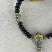 925 Sliver Hell God with Coconut Husk Beads Bracelet 17.21g 27.1 by 13.0 by 9.1 mm - Huangs Jadeite and Jewelry Pte Ltd