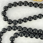 Natural Black Amber Beads Necklace 天然黑琥珀项链 39.36g 88cm 13.0mm 1 Bead 10mm 1 Bead 8.7mm 108 Beads - Huangs Jadeite and Jewelry Pte Ltd