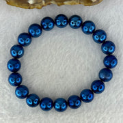 Natural Meteorite Bule Color Beads Bracelet 88.65g 17.5cm 10.3mm 20 Beads - Huangs Jadeite and Jewelry Pte Ltd