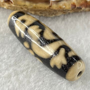 Natural Powerful Tibetan Old Oily Agate Vermilion Bird Fire Element Dzi Bead Heavenly Master (Tian Zhu) 朱雀天珠 8.98g 38.4 by 12.4mm - Huangs Jadeite and Jewelry Pte Ltd
