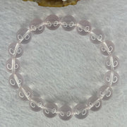 Natural Rose Quartz Beads Bracelet 天然玫瑰石英珠手链 31.91g 17.5cm 10.8mm 19 Beads - Huangs Jadeite and Jewelry Pte Ltd