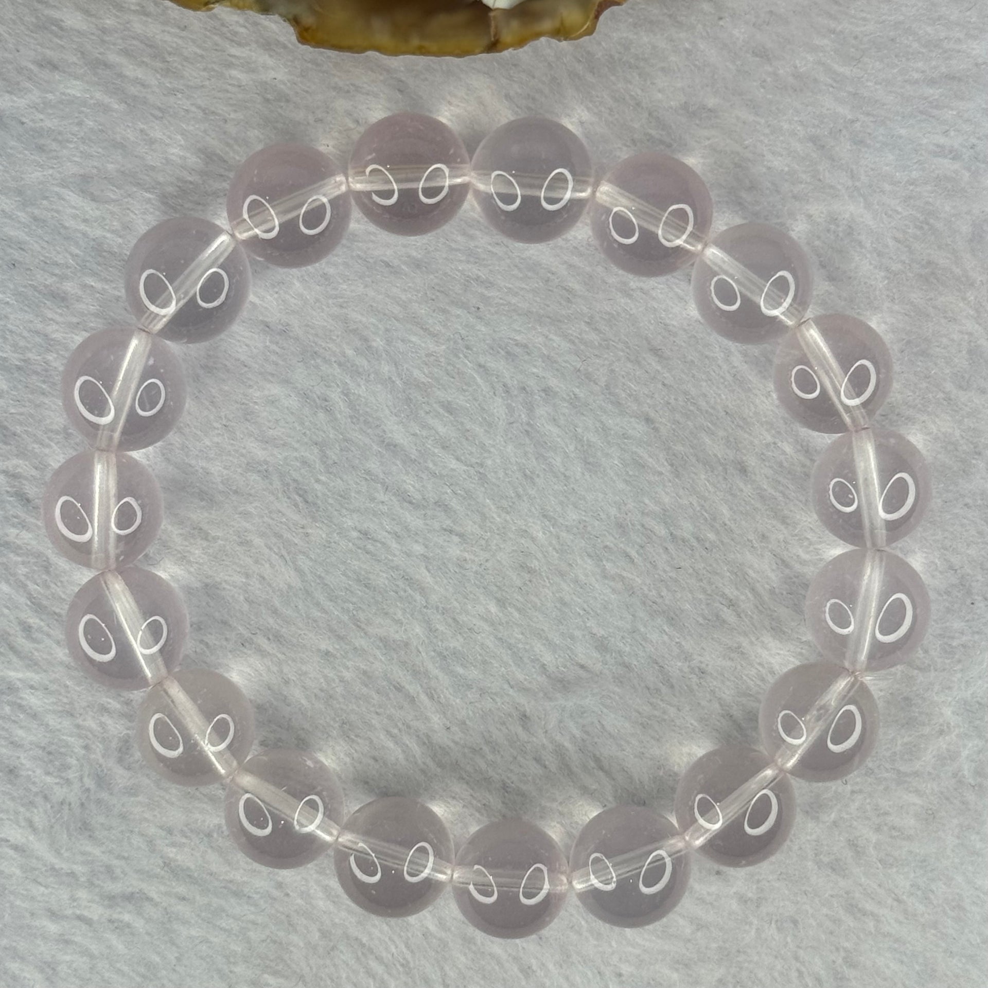 Natural Rose Quartz Beads Bracelet 天然玫瑰石英珠手链 31.91g 17.5cm 10.8mm 19 Beads - Huangs Jadeite and Jewelry Pte Ltd