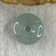 Natural Type A Semi-Icy Blueish-Green Jadeite Ping An Kou Pendant | 14mm Delicate Translucent Jade Peace Disc Talisman (1.67g | 14.0 x 4.4mm) - Huangs Jadeite and Jewelry Pte Ltd