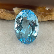 Natural Sky Blue Topaz Oval Shape 13.48ct 17.2 by 12.2 by 7.9mm - Huangs Jadeite and Jewelry Pte Ltd