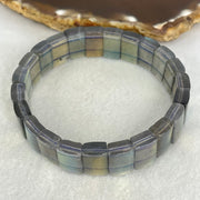 Good Grade Natural Labradorite Shou Pai Bracelet 33.838g 17cm 13.2 by 8.9mm 23pcs - Huangs Jadeite and Jewelry Pte Ltd