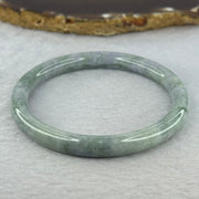 Type A Deep Lavender and Green Piao Hua Jadeite Bangle 30.98g Internal Diameter 59.1mm 8.1 by 7.4mm (Internal Line) - Huangs Jadeite and Jewelry Pte Ltd