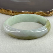Type A Light Blueish Green with Brown and Lavender Jadeite Bangle Internal Diameter 58.3mm 58.11g 14.0 by 7.7mm (Slight Internal Lines) - Huangs Jadeite and Jewelry Pte Ltd