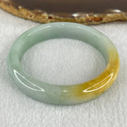 Type A Light Green with Yellow Piao Hua Jadeite Bangle 47.89g Internal Diameter 55.6mm 12.2 by 7.6mm (Slight Internal Lines) - Huangs Jadeite and Jewelry Pte Ltd