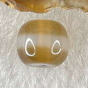 Natural Powerful Tibetan Old Oily Agate 1 Line Dzi Bead Heavenly Master (Tian Zhu) 1.94g 9.6 by 11.2mm - Huangs Jadeite and Jewelry Pte Ltd