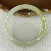 Natural Type A Super Jelly Light Green with Yellow Spots Jadeite Bangle 52.19g Inner Diameter 58.6mm 12.3 by 8.2mm (Close to Perfect) - Huangs Jadeite and Jewelry Pte Ltd