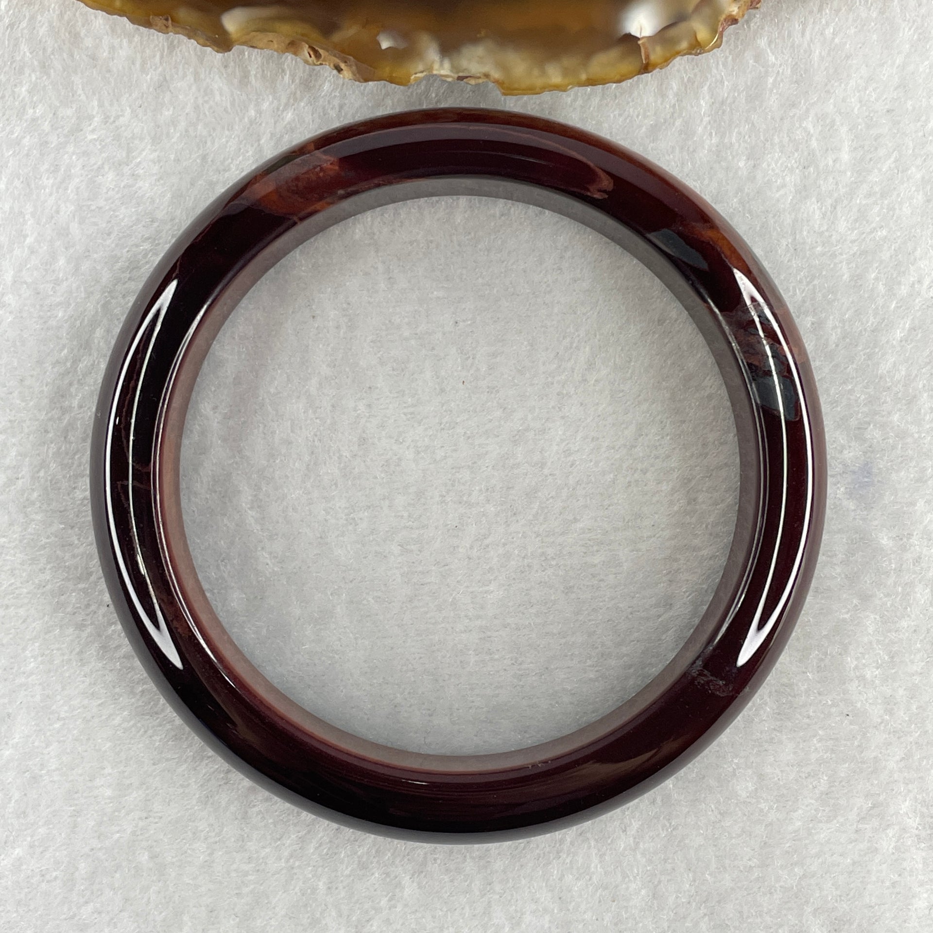Natural Red Tiger Eye Quartz Bangle Internal Diameter 61.3mm 53.47g 13.0 by 9.2mm - Huangs Jadeite and Jewelry Pte Ltd